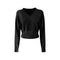 Yes Zee Pullover Maglia Donna lurex scollo a V Nero - Francavilla Moda